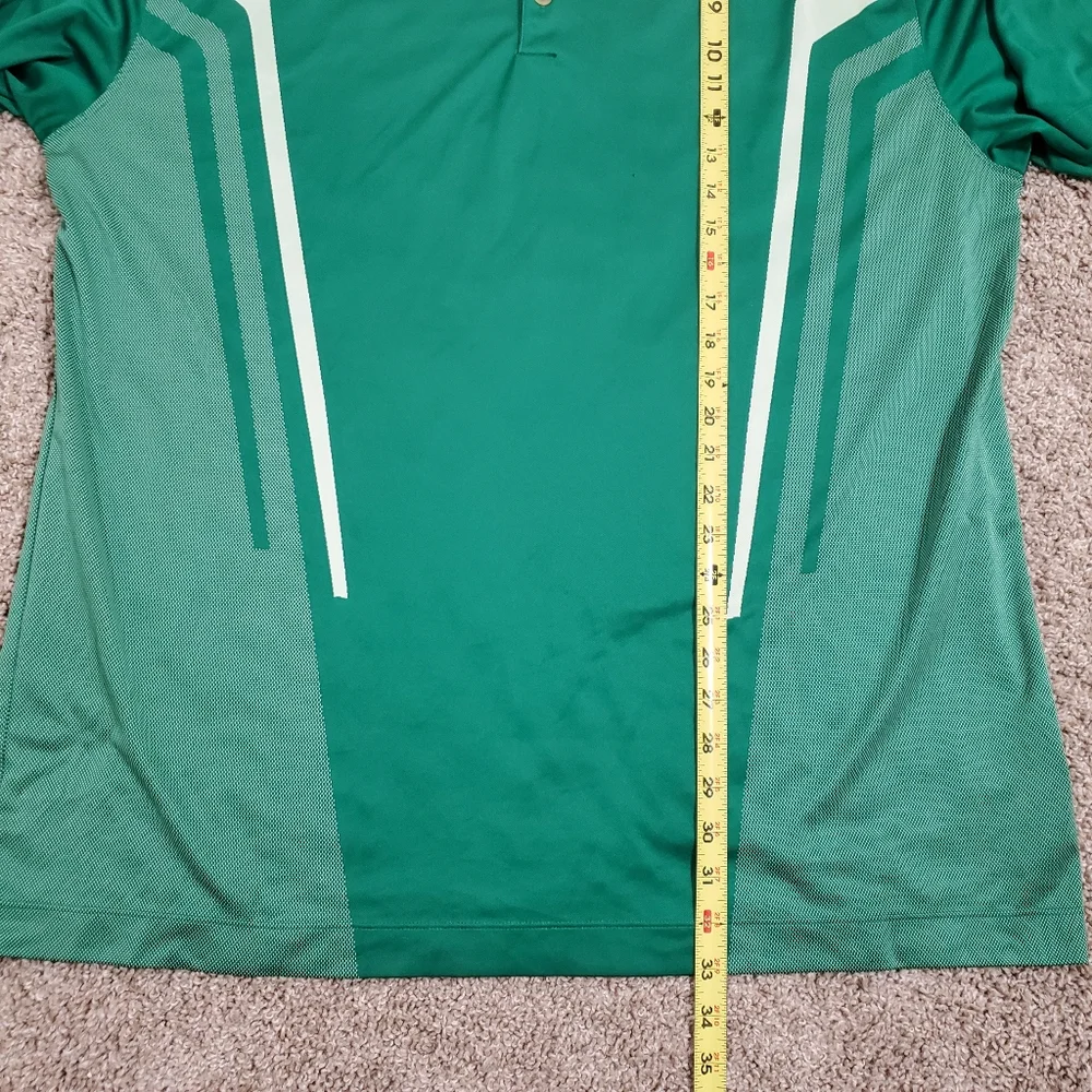 Nike Golf‎ Dri Fit Green Short Sleeve Polo Hawaiian Mens XXL